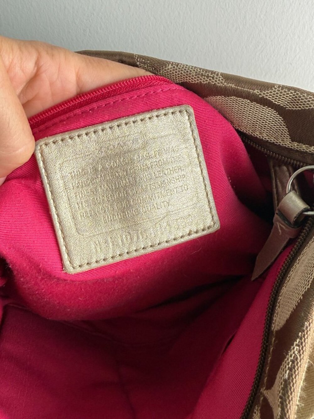 Coach 2010 Signature Jacquard Crossbody Shoulder Bag Style F14869 Y2K - Picture 5 of 10